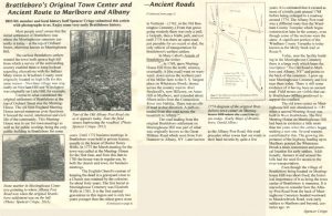 Brattleboro Historical Society Newsletter Summer 2015 - Ancient Roads